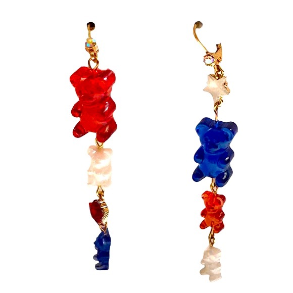 Nwt Betsey Johnson Patriotic Gummy Bear 